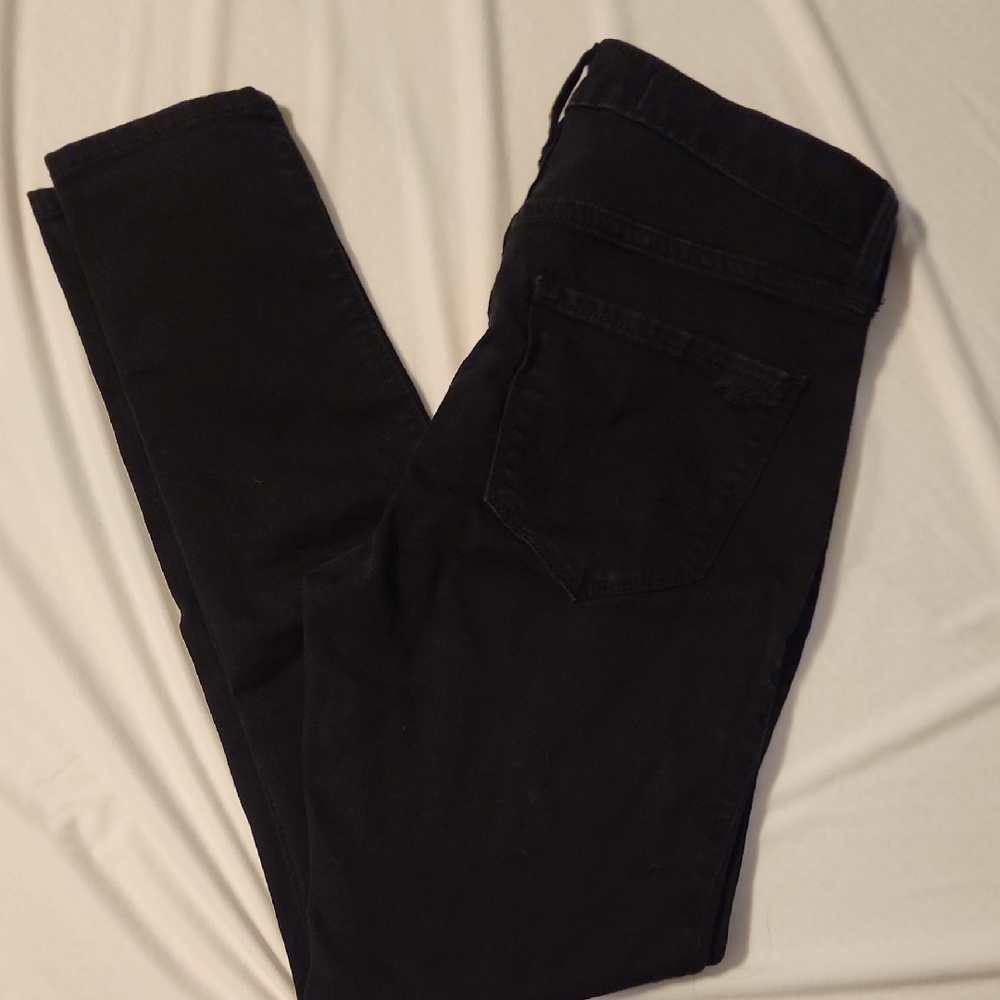 Hollister Women's Dark Black Skinny Jeans